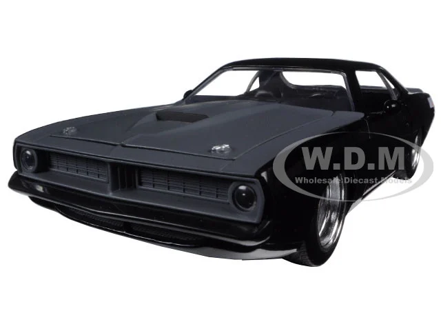 Letty's Plymouth Barracuda Matt Black "Fast & Furious 7" Movie 1/24 Diecast Model Car by Jada - Plymouth Models