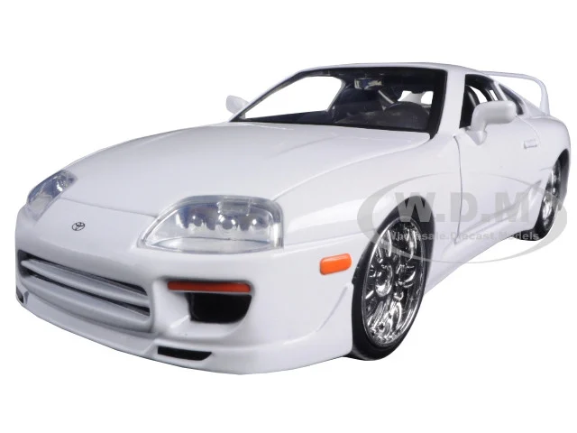 Brian's Toyota Supra White "Fast & Furious" Movie 1/24 Diecast Model Car by Jada - Movie/TV Series Models