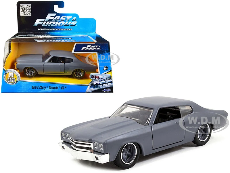 Dom's Chevrolet Chevelle SS Primer Grey "Fast & Furious" Movie 1/32 Diecast Model Car by Jada - Chevrolet Models