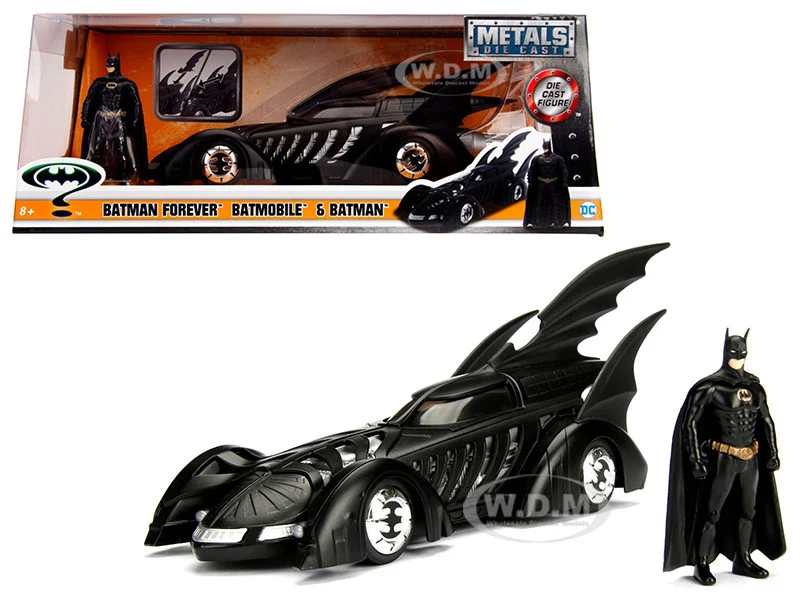 1995 Batman Forever Batmobile with Diecast Batman Figure 1/24 Diecast Model Car by Jada - Movie/TV Series Models