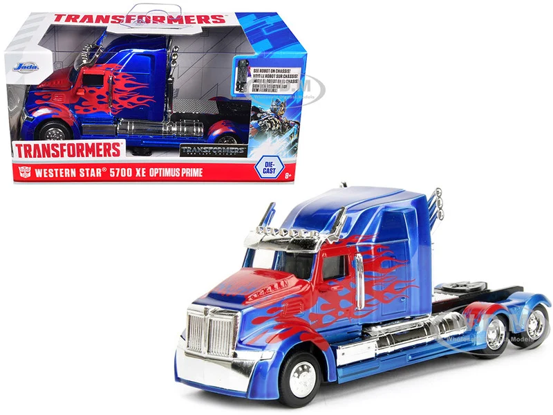 Western Star 5700 XE Phantom Truck Tractor Optimus Prime "Transformers: The Last Knight" (2017) Movie "Hollywood Rides" Series 1/32 Diecast Model Car by Jada - Movie/TV Series Models