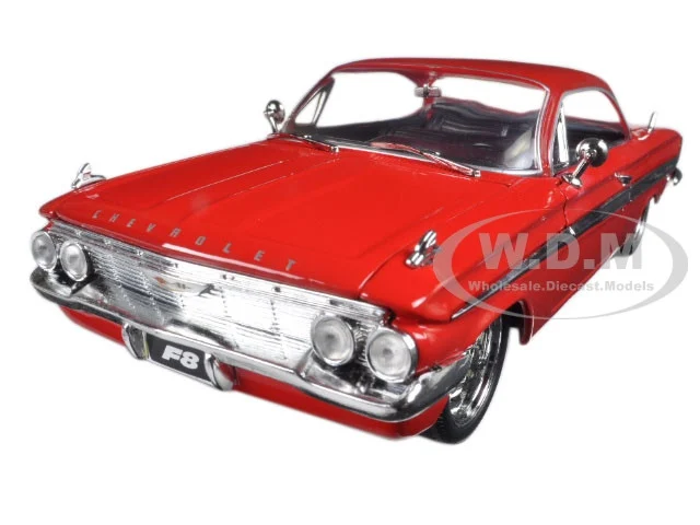 Dom's Chevrolet Impala Red "Fast & Furious F8: The Fate of the Furious" (2017) Movie 1/24 Diecast Model Car by Jada - Chevrolet Models