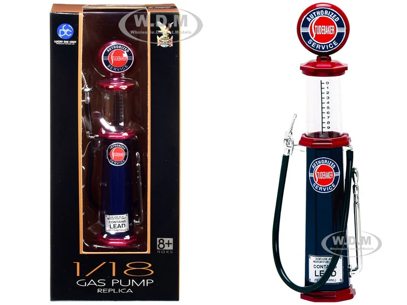 "Studebaker" Vintage Cylinder Gas Pump 1/18 Diecast Replica by Road Signature - Accessories