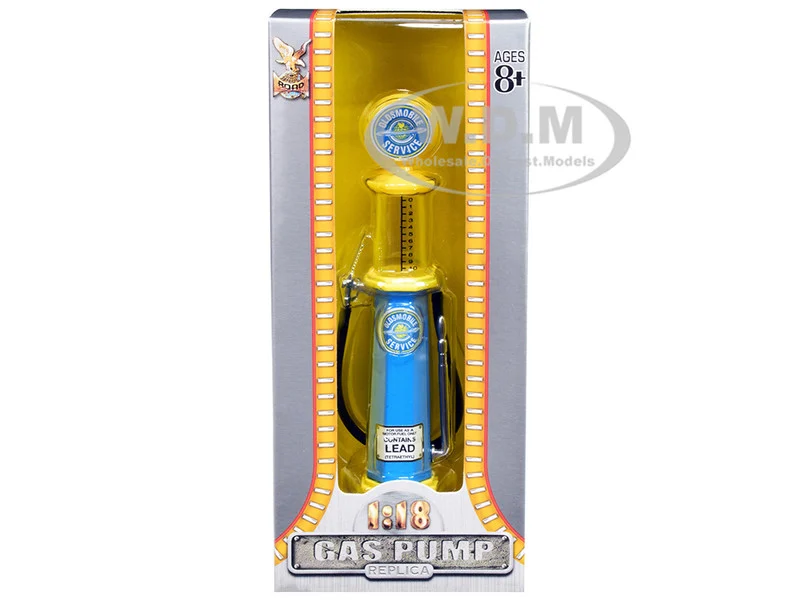 Oldsmobile Service Vintage Cylinder Gas Pump 1/18 Diecast Replica by Road Signature - Accessories