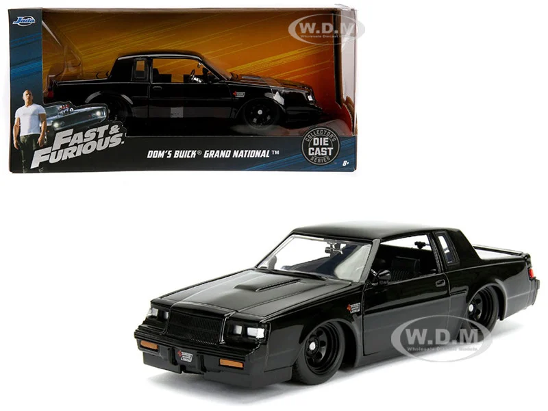 Dom's Buick Grand National Black "Fast & Furious" Movie 1/24 Diecast Model Car by Jada - Movie/TV Series Models