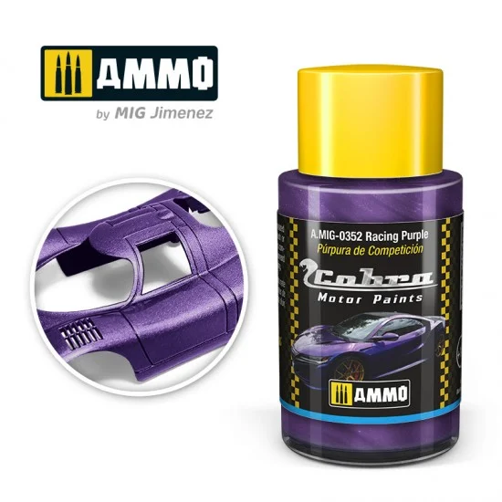 AMMO by Mig Jimenez 0352 Cobra Motor Acrylic Paint - Racing Purple Metallic (30ml) for Honda NSX