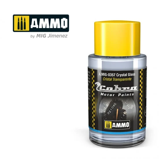 AMMO by Mig Jimenez 0357 Cobra Motor Acrylic Paint - Crystal Glass (30ml) for Control Instrument Gauges