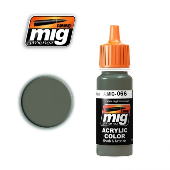 AMMO by Mig Jimenez 066 Acrylic Paint - IDF Sinai Grey '82 (17ml)
