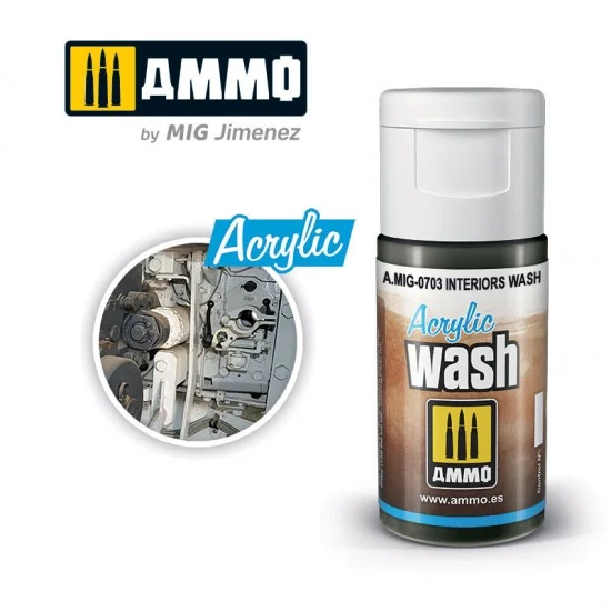 AMMO by Mig Jimenez 0703 Acrylic Wash - Interiors Wash (15ml)