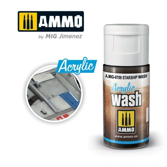AMMO by Mig Jimenez 0709 Acrylic Wash - Starship Wash (15ml)