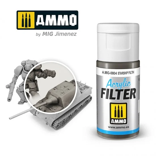 AMMO by Mig Jimenez 0804 Acrylic Filter - Starship Filth (15ml, water-soluble)