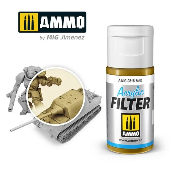 AMMO by Mig Jimenez 0816 Acrylic Filter - Sand (15ml, water-soluble)