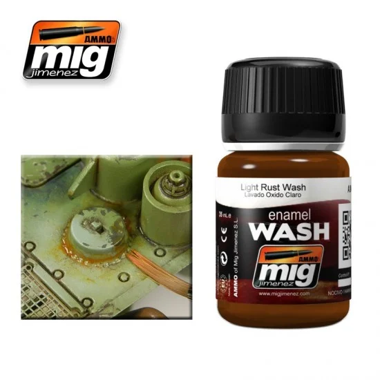AMMO by Mig Jimenez 1004 Light Rust Wash (Enamel, 35ml) - Hobby & Model Paints