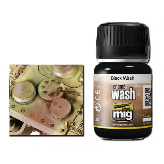 AMMO by Mig Jimenez 1011 Enamel Wash - Black Wash (35ml)