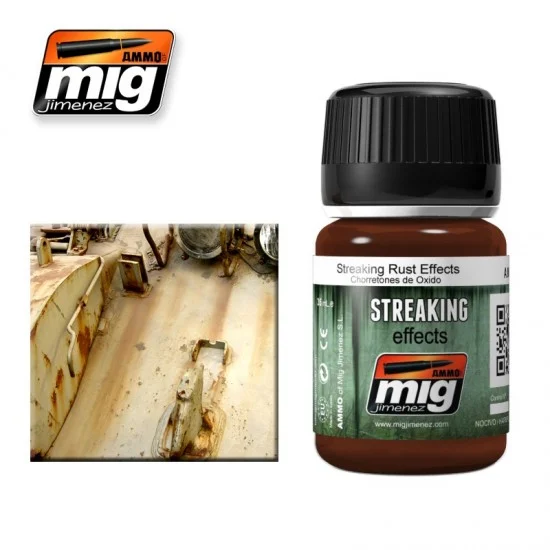 AMMO by Mig Jimenez 1204 Streaking Rust Effects for Rust, Corrosion Streaks and Stains (Enamel, 35ml) - Hobby & Model Paints