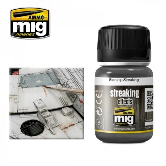 AMMO by Mig Jimenez 1209 Starship Streaking Effects for Authentic Worn Appearance (Enamel, 35ml) - Hobby & Model Paints