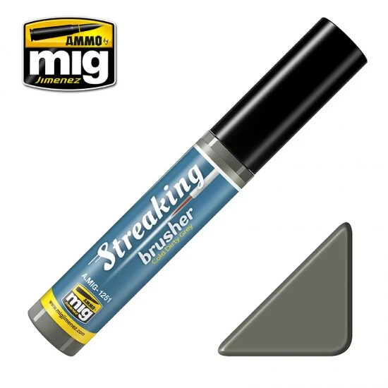 AMMO by Mig Jimenez 1251 Streaking Brushers - Cold Dirty Grey