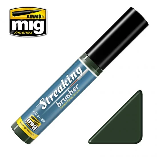 AMMO by Mig Jimenez 1256 Streaking Brushers - Green-grey Grime