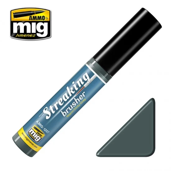 AMMO by Mig Jimenez 1257 Streaking Brushers - Warm Dirty Grey