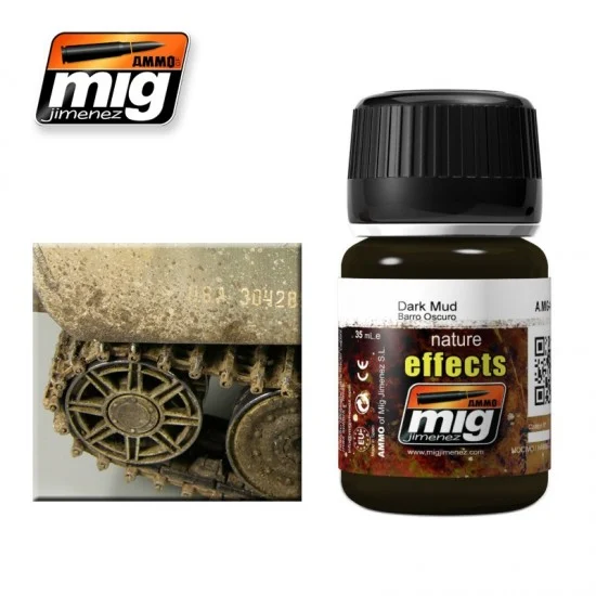 AMMO by Mig Jimenez 1405 Dark Mud Effects (Enamel, 35ml) - Hobby & Model Paints