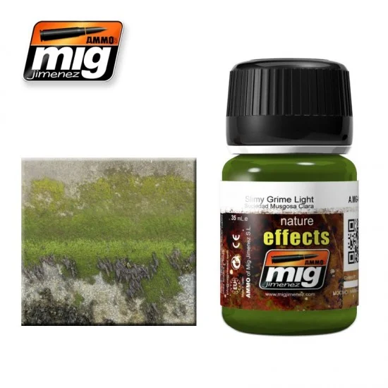 AMMO by Mig Jimenez 1411 Slimy Grime Light Green for Fresh Moss Effects (Enamel, 35ml) - Hobby & Model Paints