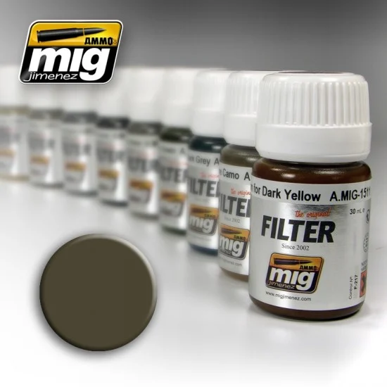 AMMO by Mig Jimenez 1502 Filter - Dark Grey for White (Enamel Based, 30ml)