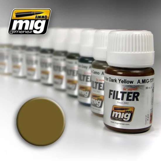 AMMO by Mig Jimenez 1503 Filter - Ochre for Light Sand (Enamel Based, 30ml)