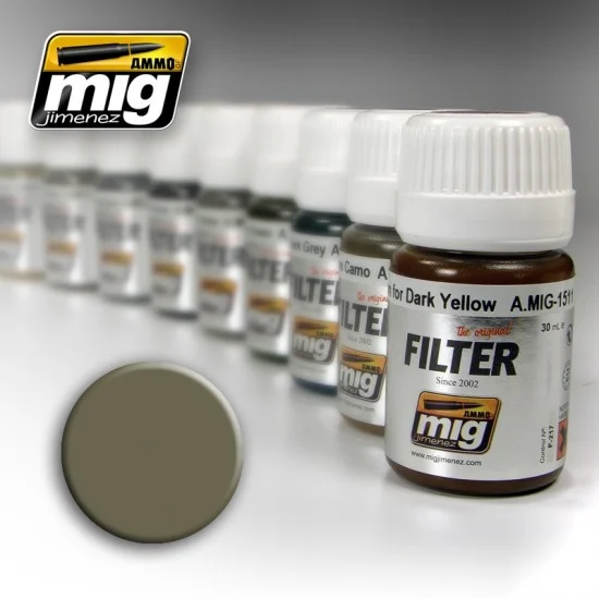 AMMO by Mig Jimenez 1507 Filter - Tan for Yellow Green (Enamel Based, 30ml)