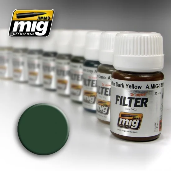 AMMO by Mig Jimenez 1508 Filter - Ochre for Grey Green (Enamel Based, 30ml)