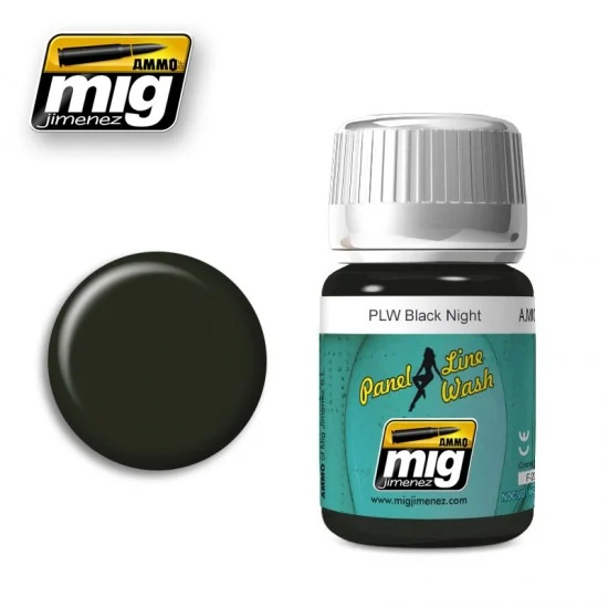 AMMO by Mig Jimenez 1611 Panel Line Wash - Black Night (Enamel, 35ml)