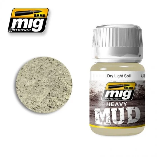 AMMO by Mig Jimenez 1700 Dry Light Soil for Thick Deposits (Enamel, 35ml) - Hobby & Model Paints