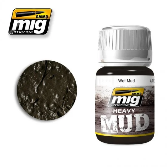 AMMO by Mig Jimenez 1705 Wet Mud Soil for Heavy Mud Surfaces (Enamel, 35ml) - Hobby & Model Paints
