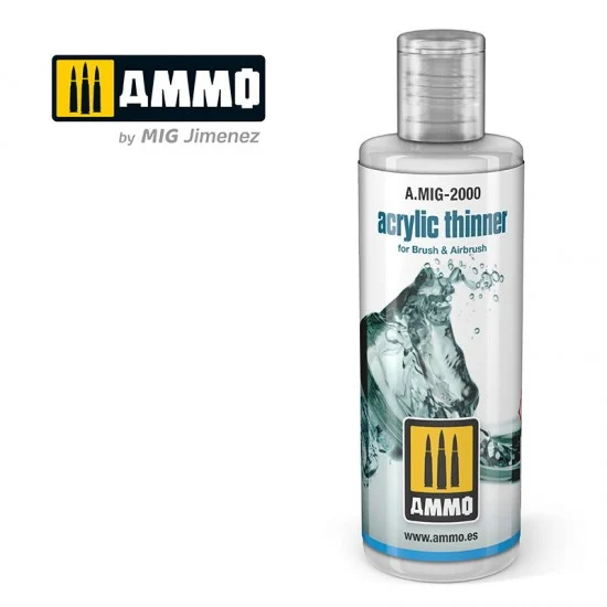AMMO by Mig Jimenez 2000 Thinner for Acrylic Paints (60ml) - Hobby & Model Paints
