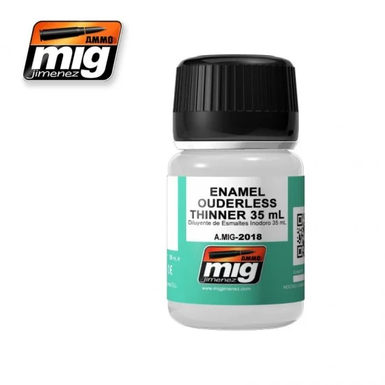 AMMO by Mig Jimenez 2018 Enamel Odorless Thinner for Ammo Washes and Effects (35ml) - Hobby & Model Paints
