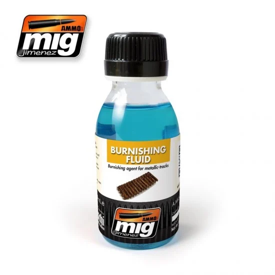 AMMO by Mig Jimenez 2020 Metallic Tracks Burnishing Fluid (100ml) - Hobby & Model Paints