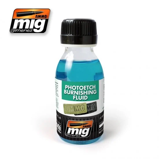 AMMO by Mig Jimenez 2021 Photoetch Burnishing Fluid (100ml) - Hobby & Model Paints