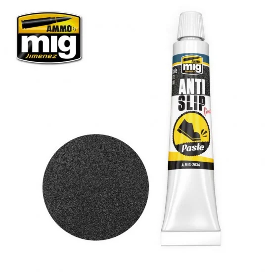 AMMO by Mig Jimenez 2034 Anti-Slip Paste - Black Colour for 1/72 & 1/48 Scale Models (20ml)