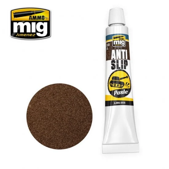 AMMO by Mig Jimenez 2035 Anti-Slip Paste - Brown Colour for 1/35 Scale Models (20ml)