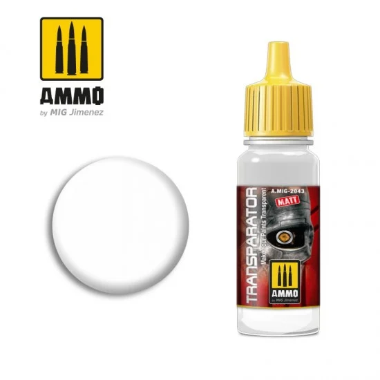 AMMO by Mig Jimenez 2043 Water Based Acrylic Thinner #Transparator Matt (60ml) - Hobby & Model Paints