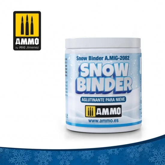 AMMO by Mig Jimenez 2082 Snow Binder (100ml binding paste) for #2080 Powder Snow and #2082 Wet Snow - Hobby & Model Paints