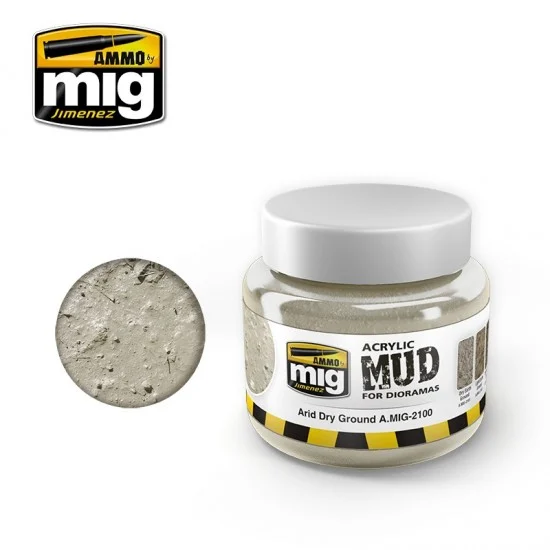 AMMO by Mig Jimenez 2100 Acrylic Mud for Diorama - Arid Dry Ground (250ml)