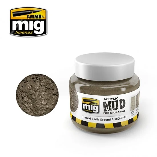 AMMO by Mig Jimenez 2103 Acrylic Mud for Diorama - Turned Earth Ground (250ml)