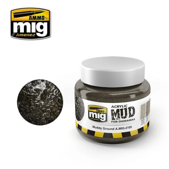 AMMO by Mig Jimenez 2105 Acrylic Mud for Diorama - Muddy Ground (250ml)
