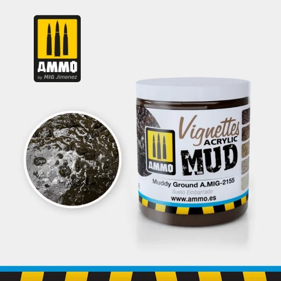 AMMO by Mig Jimenez 2155 Vignettes Acrylic-based Mud for Muddy Texture Ground (100ml)