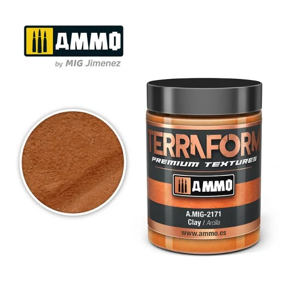 AMMO by Mig Jimenez 2171 Acrylic Texture - Terraform #Clay (100ml)