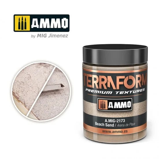 AMMO by Mig Jimenez 2173 Acrylic Texture - Terraform #Beach Sand (100ml)