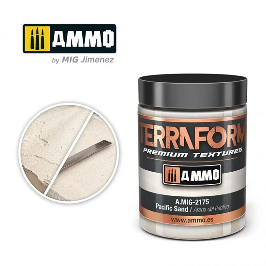AMMO by Mig Jimenez 2175 Acrylic Texture - Terraform #Pacific Sand (100ml)