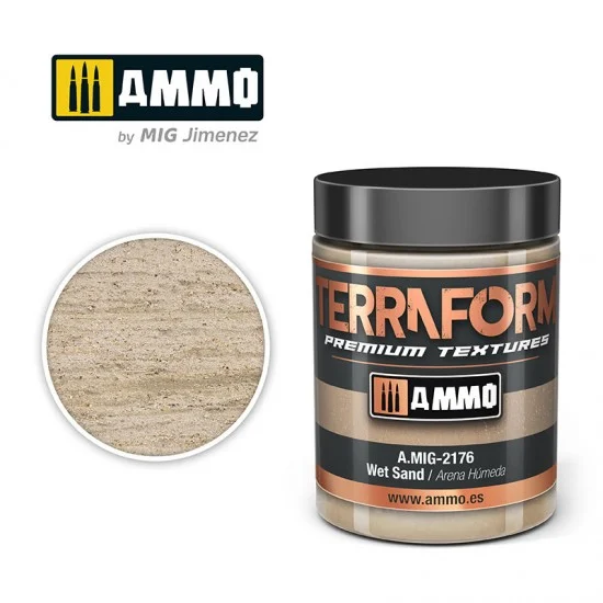 AMMO by Mig Jimenez 2176 Acrylic Texture - Terraform #Wet Sand (100ml)