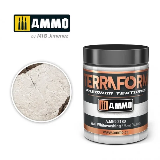 AMMO by Mig Jimenez 2180 Acrylic Texture - Terraform #Wall Whitewashing (100ml)