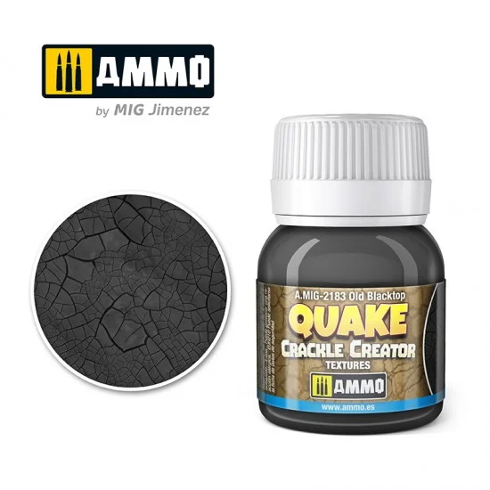AMMO by Mig Jimenez 2183 Quake Crackle Creator Textures - Old Blacktop (40ml)